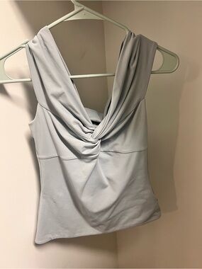 Aritzia Draped Twist Front Camisole - Light Gray